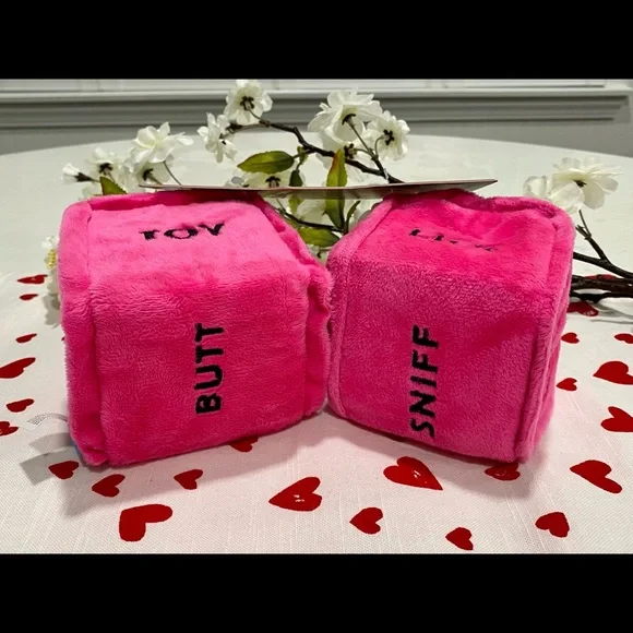 NWT Bark Box Gnawty Dog Dice Dog Toy - Valentine’s Day Dog Toy Squeaky 🎲 💕 - Picture 3 of 6